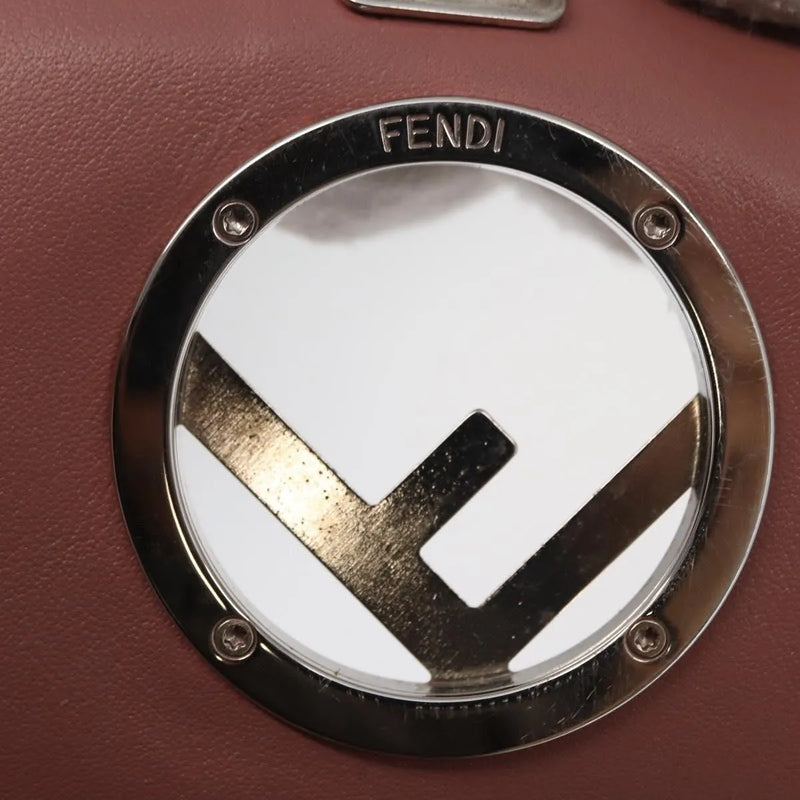 Fendi F Is Wallet On Chain Leather Pink Bag
