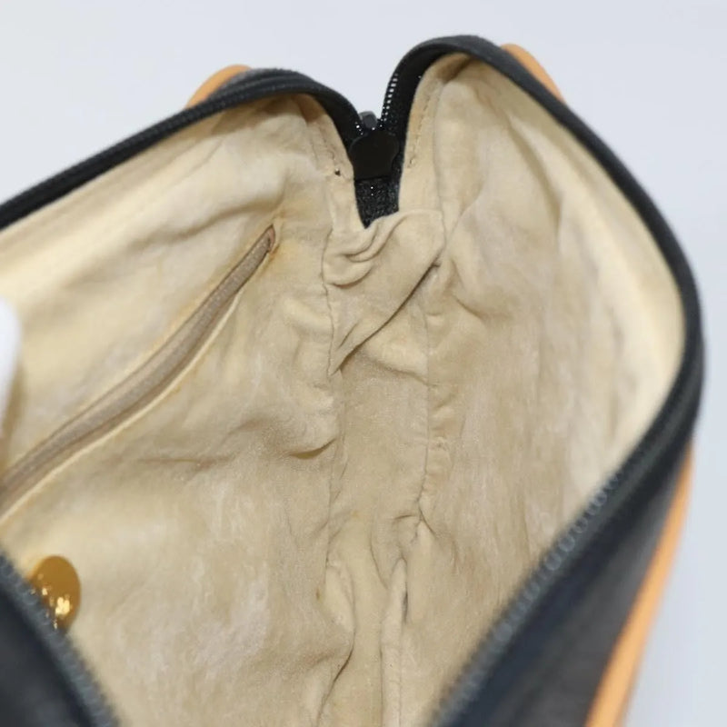 Gucci Vintage Clutch Leather Black Bag