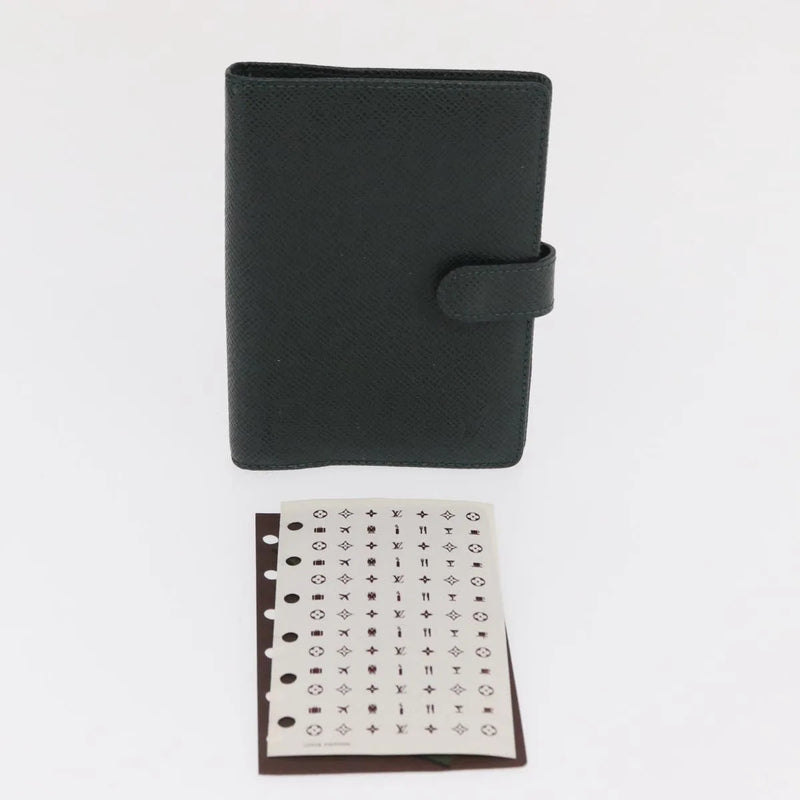Louis Vuitton Agenda Cover Taiga Leather Green Accessory