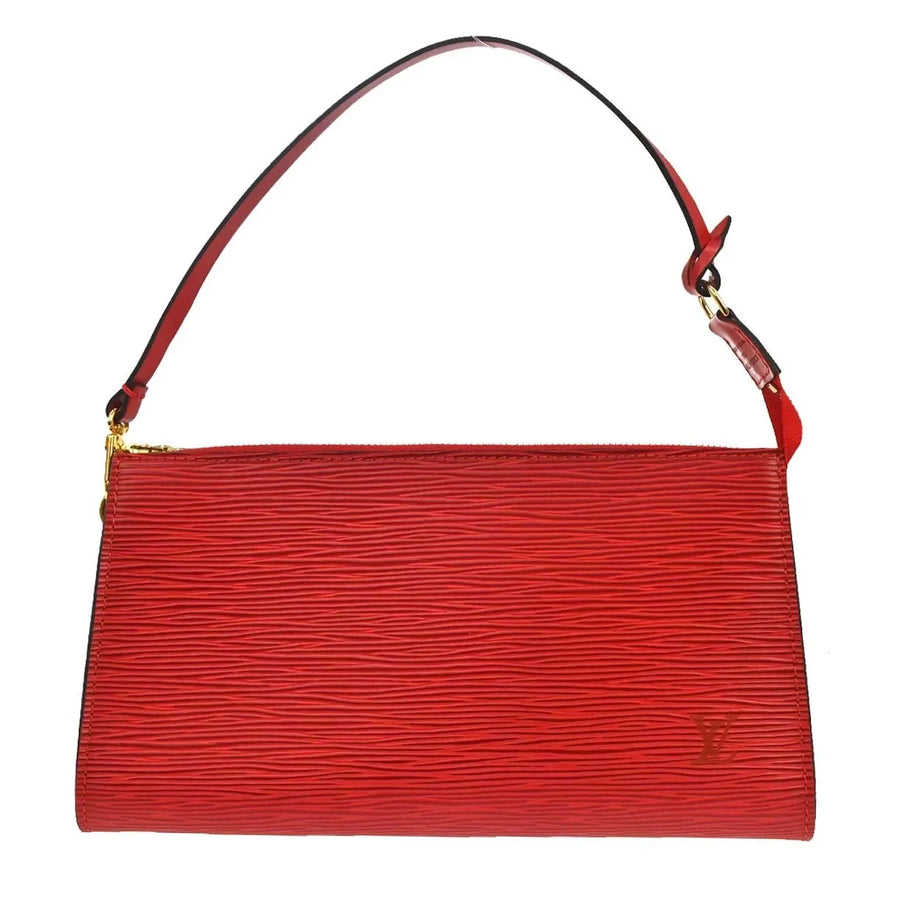 Louis Vuitton Pochette Accessoires Epi Red Leather Bag