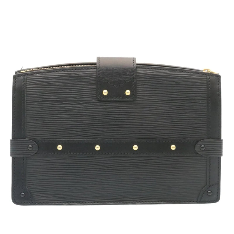 Louis Vuitton Trunk Clutch Epi Leather Black Bag