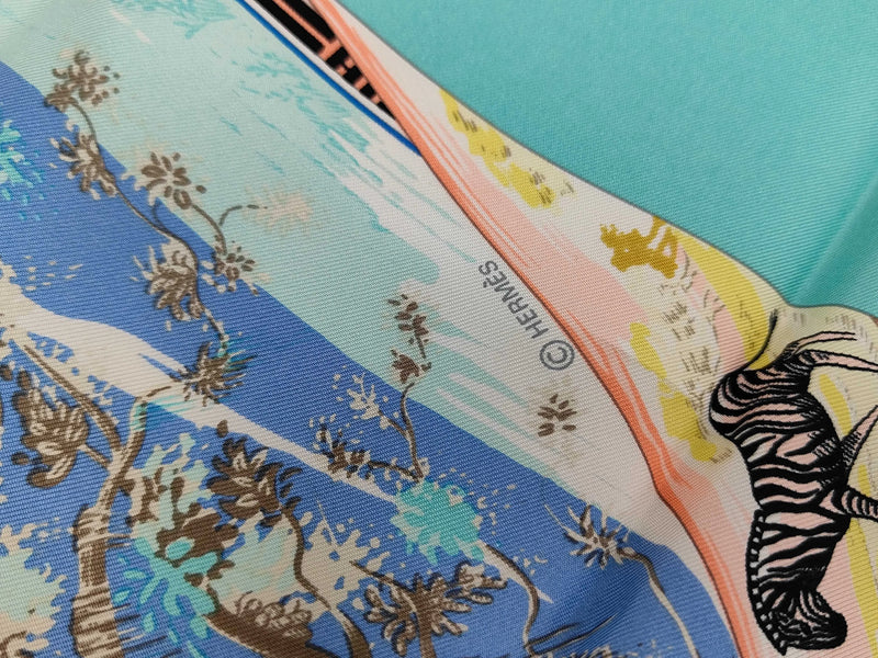 Hermes Carré 90 Silk Multicolor Multicolour Accessory