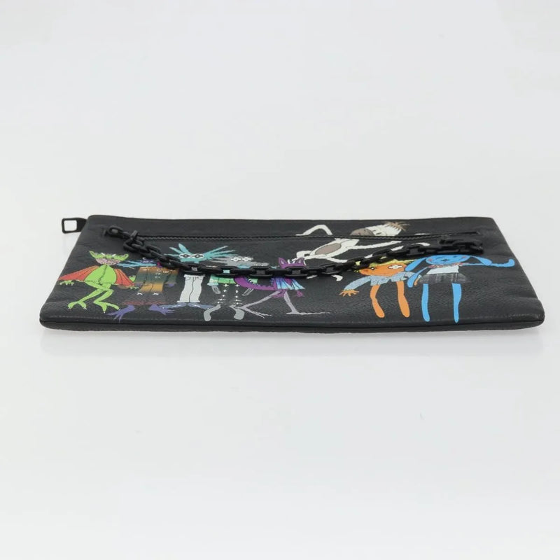 Louis Vuitton Lv Friends A4 Printed Monogram Taurillon Leather Black Canvas Bag