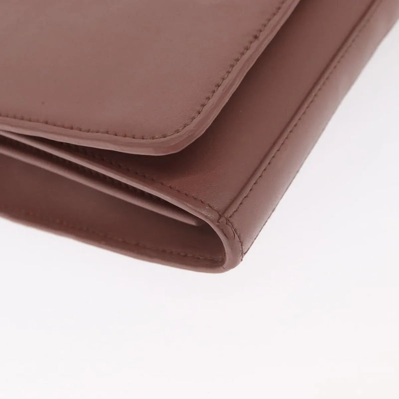 Fendi F Is Wallet On Chain Leather Pink Bag
