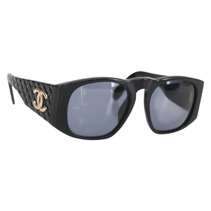 Chanel Cc Logo Matelasse Sunglasses Eye Wear Plastic Black Accessory