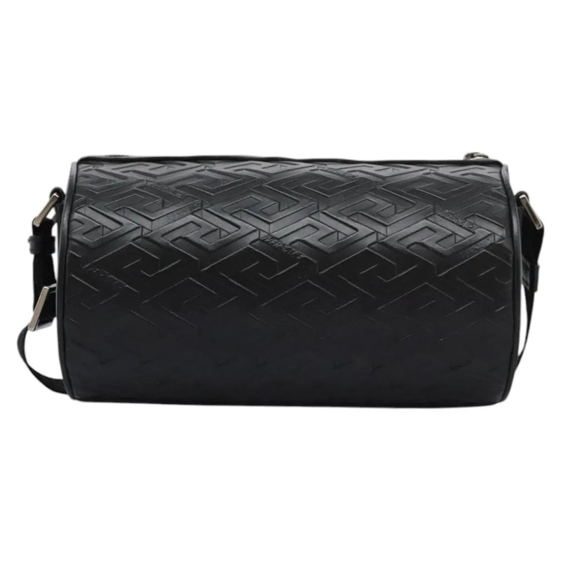 Versace La Greca Leather Black Bag