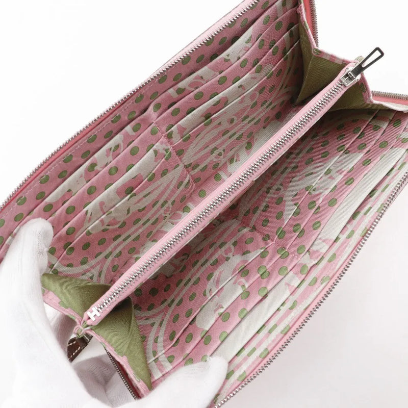Hermes Azap Zip Around Epsom Pink Leather Accessory