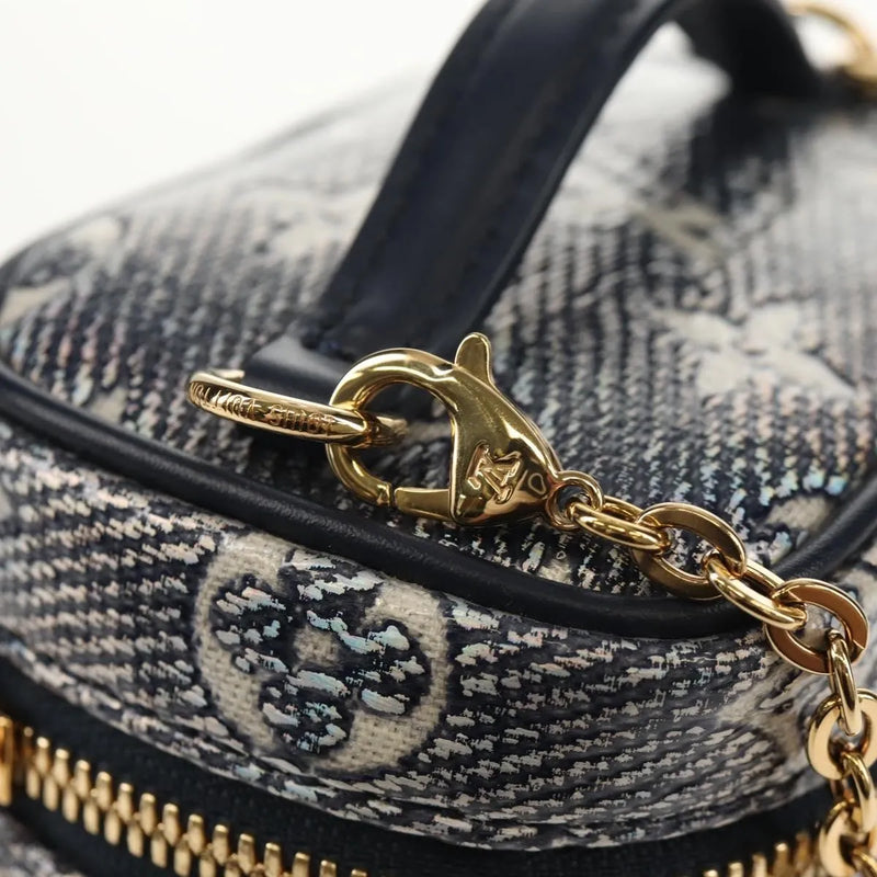Louis Vuitton Vanity Case Monoglam Jacquard Canvas Navy Bag