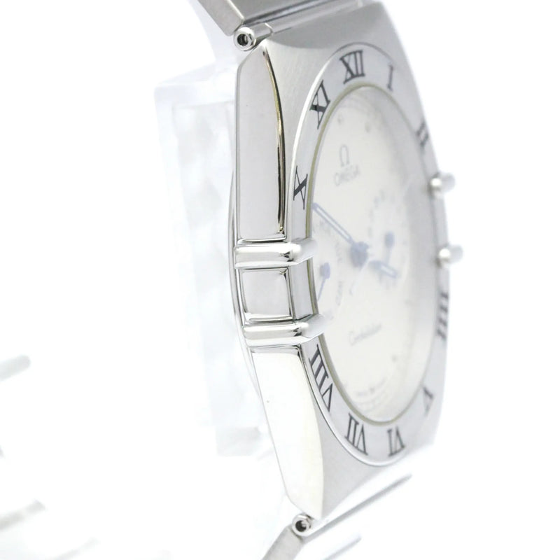 Omega Constellation Day Date Quartz Stainless Steel Watch