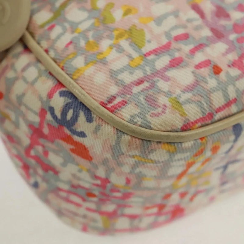 Chanel Vintage Clover Camera Printed Canvas Multicolour Bag
