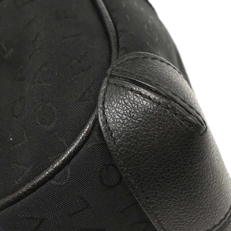 Bvlgari Logomania Canvas With Leather Black Bag