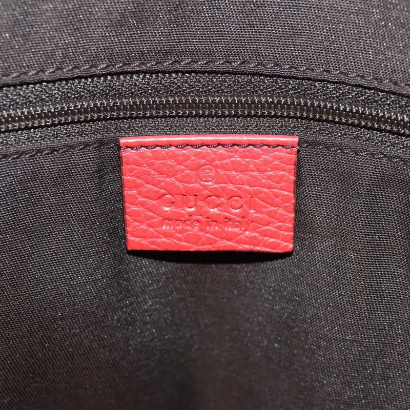 Gucci Grand Prix Interlocking Gg Tote Grainy Leather Red Bag