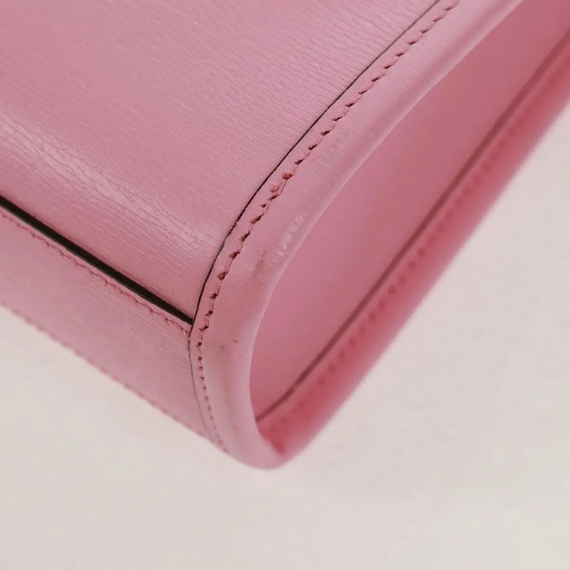 Gucci Vertical Tote Printed Leather Pink Bag