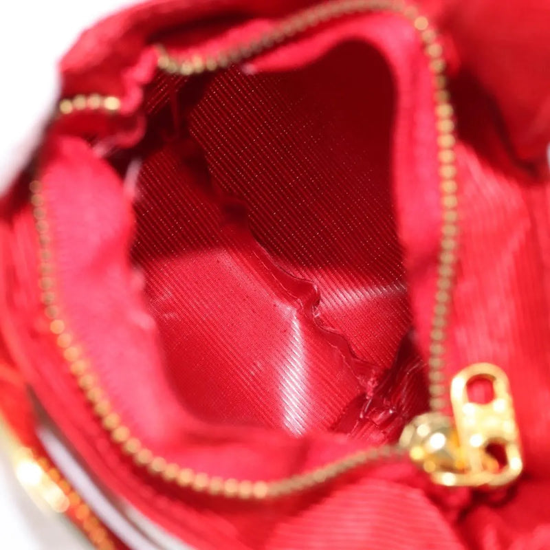 Celine Circle Logo Nylon Red Bag