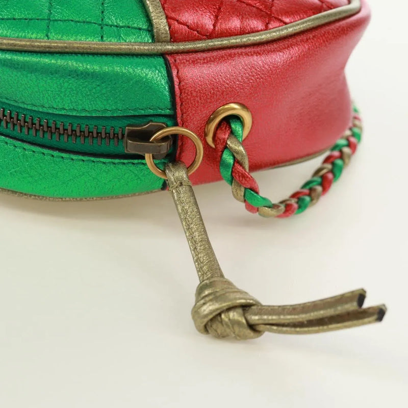 Gucci Trapuntata Camera Quilted Laminated Leather Red Bag