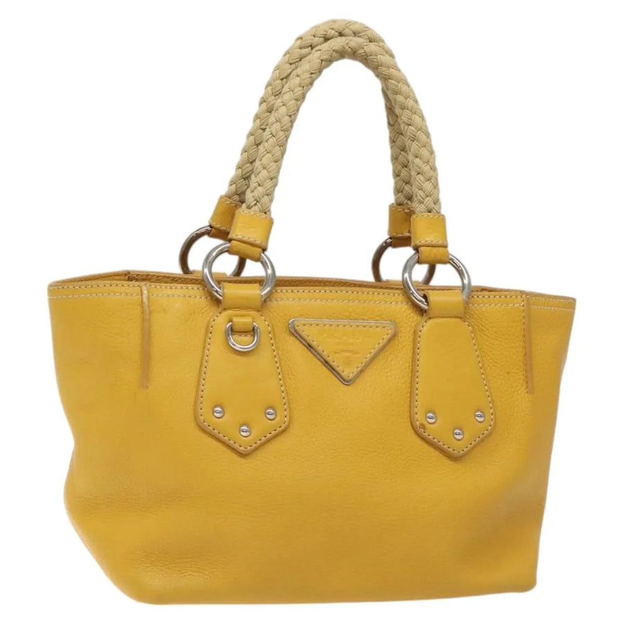 Prada Vintage Leather Yellow Bag