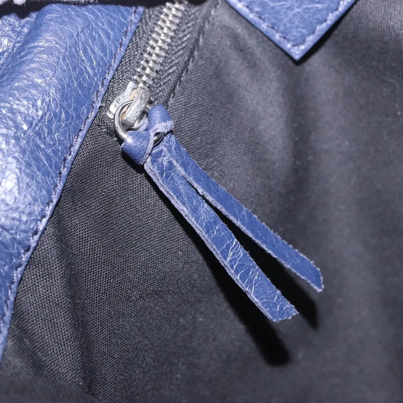 Balenciaga Classic Studs Envelope Strap Clutch Leather Navy Bag