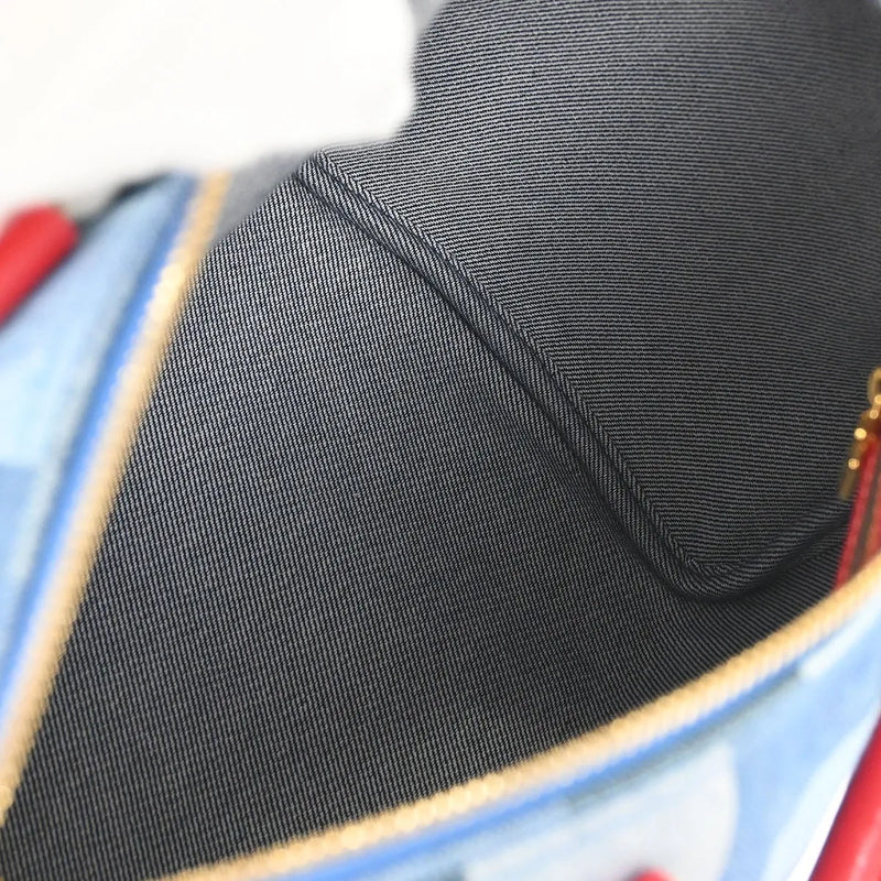 Louis Vuitton Speedy Bandouliere Damier And Monogram Patchwork Denim Blue Denim_jeans Bag