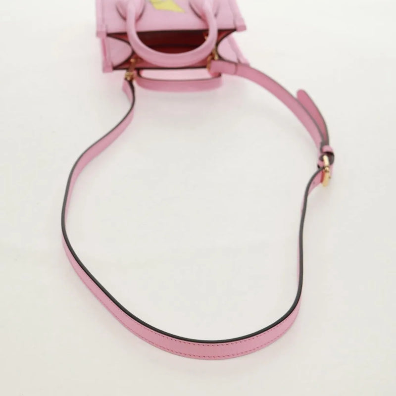 Gucci Vertical Tote Printed Leather Pink Bag