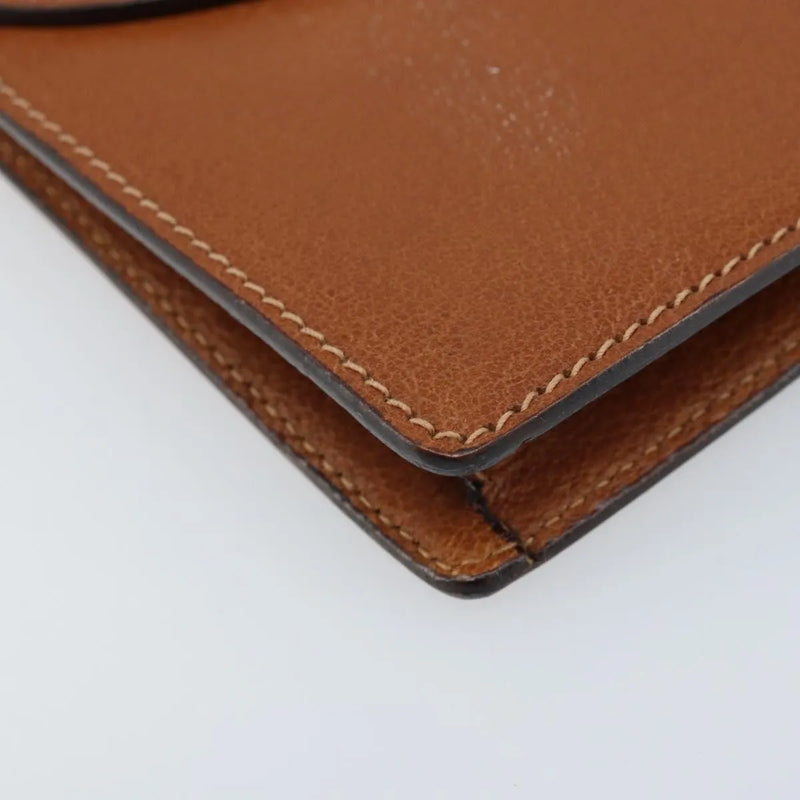 Gucci Vintage Clutch Leather Brown Bag