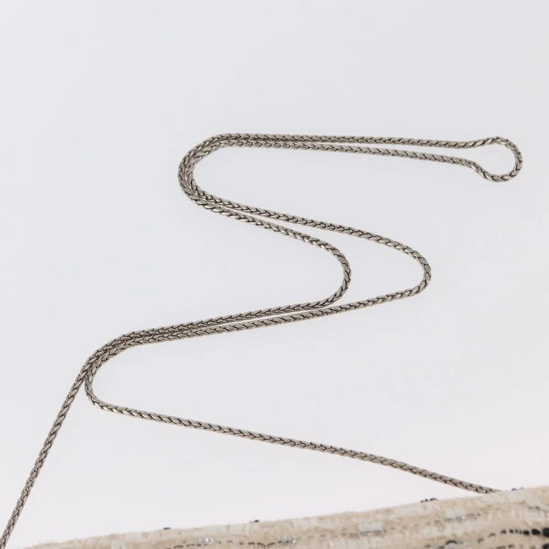 Chanel Vintage Envelope Chain Clutch Tweed White Bag