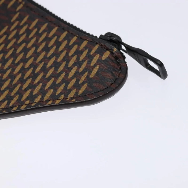 Louis Vuitton Nigo Duck Coin Holder Printed Leather And Limited Edition Giant Damier Black Canvas Accessory