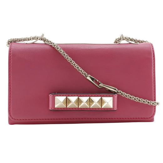 Valentino Garavani Va Voom Clutch Leather Pink Bag