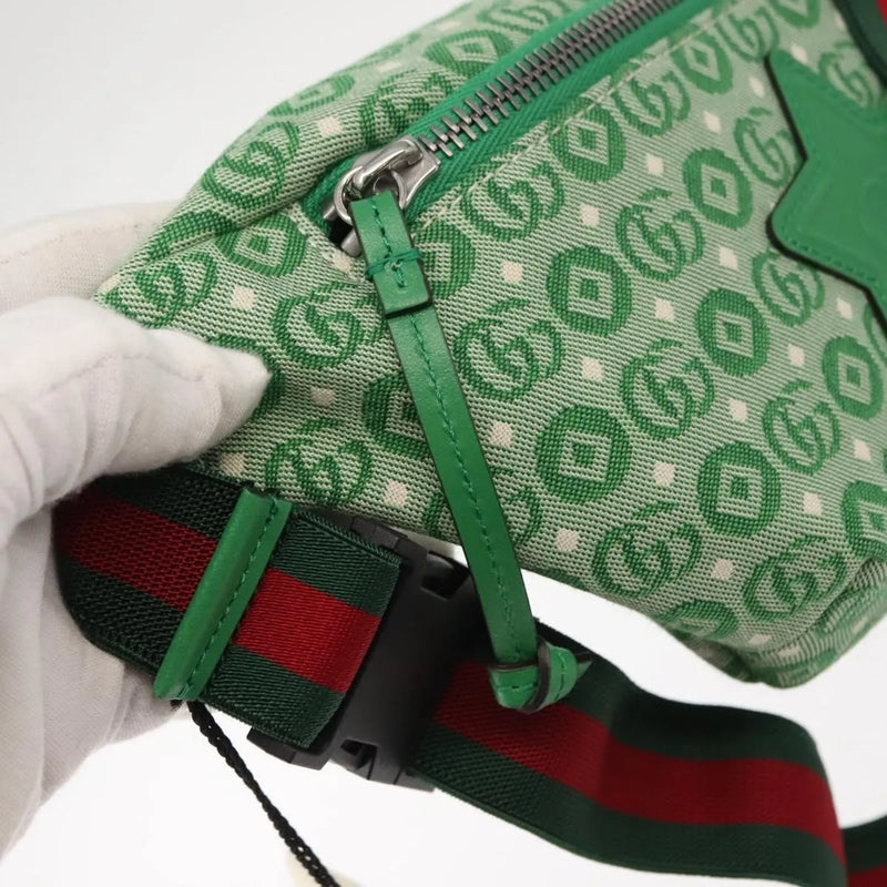 Gucci Waist Pouch Belt Gg Canvas Green Bag