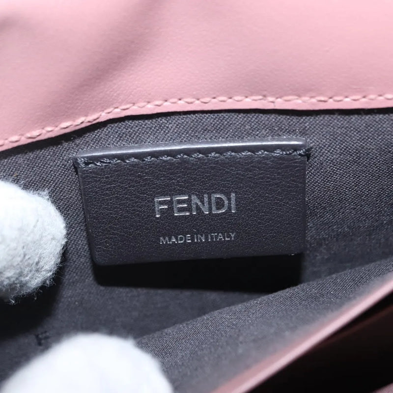 Fendi F Is Wallet On Chain Leather Pink Bag