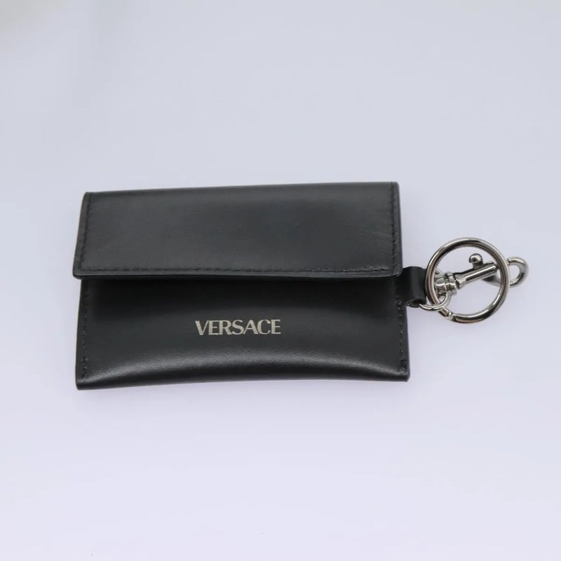Versace La Greca Leather Black Bag