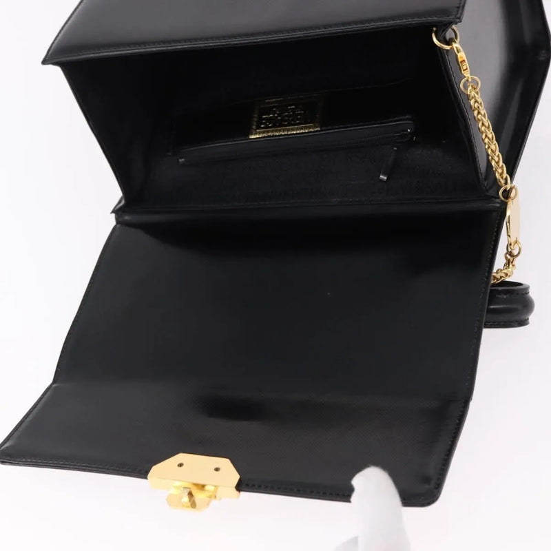 Versace Vintage Leather Black Bag