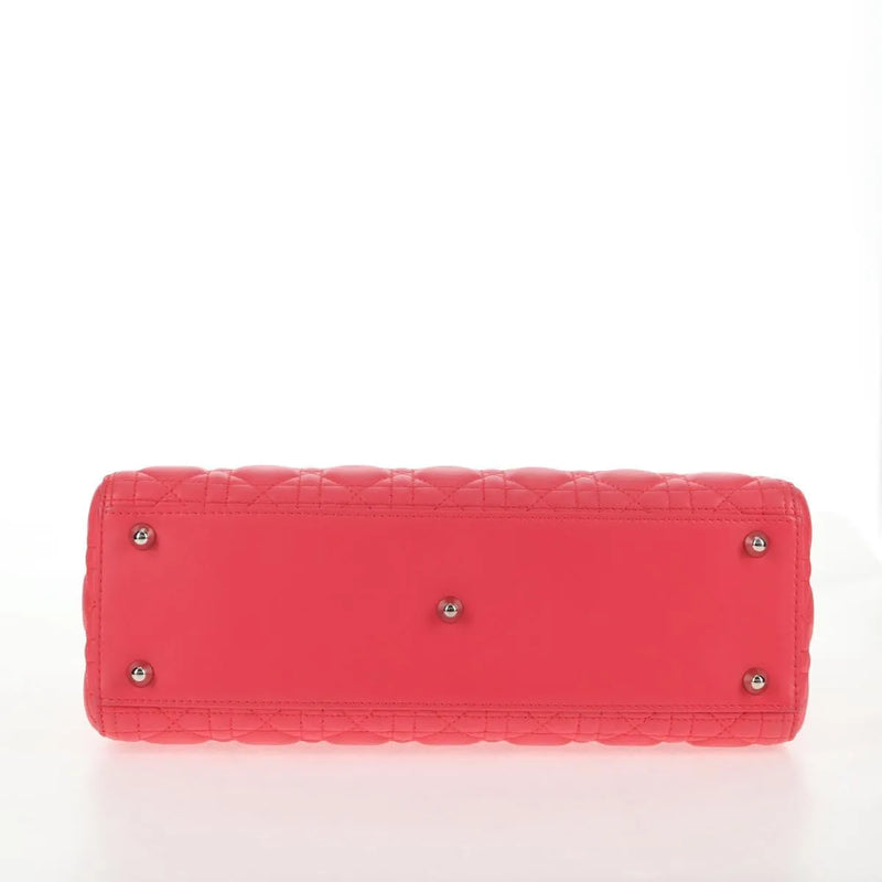 Christian Dior Lady Cannage Matelassé Pink Leather Bag