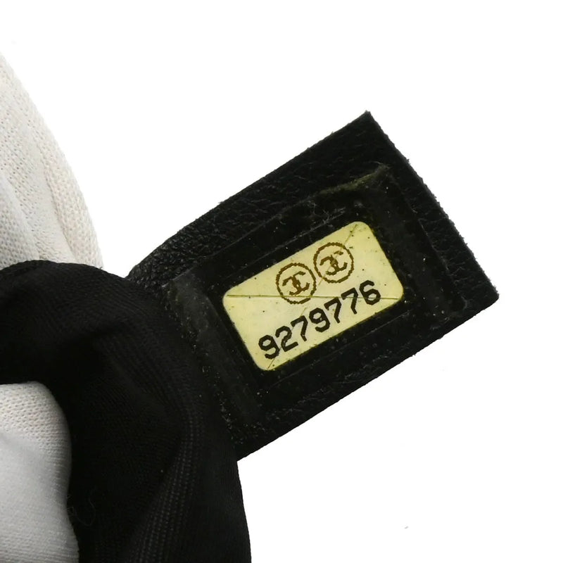 Chanel Sport Line Flap Messenger Wool And Nylon Black Bag