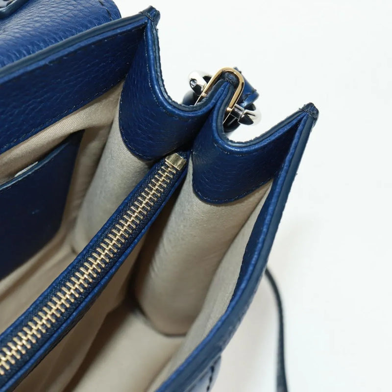 Chloe Aby Day Leather Blue Bag