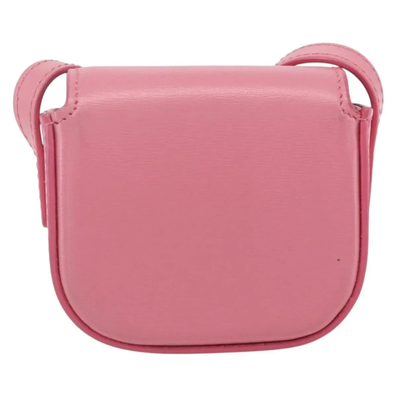 Celine Triomphe Shoulder Smooth Calfskin Pink Leather Bag