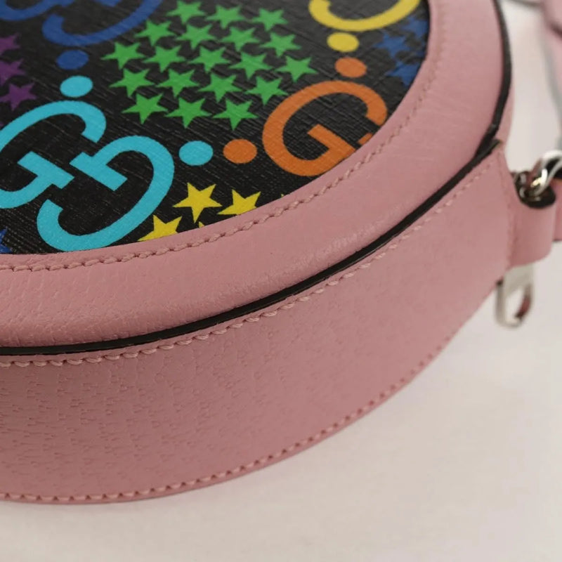 Gucci Round Psychedelic Print Gg Coated Canvas Multicolour Bag