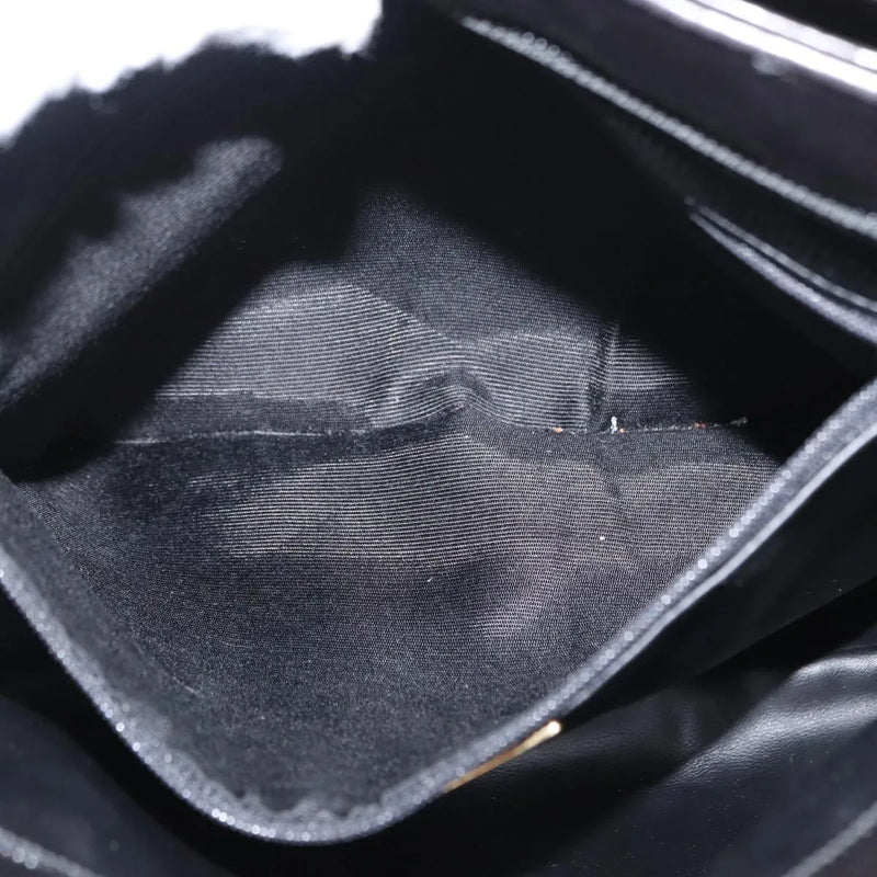 Bally Vintage Chain Quilted Leather Black Bag