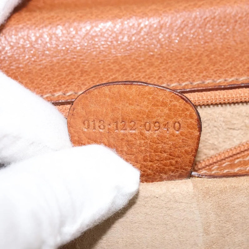 Gucci Vintage Clutch Leather Brown Bag