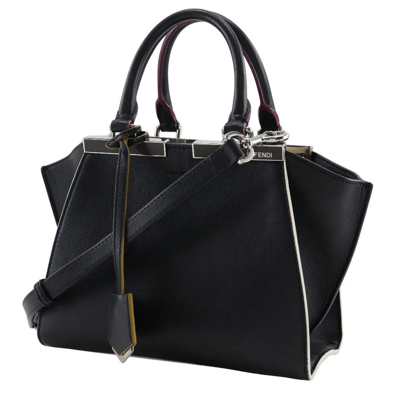 Fendi Petite 3jours Leather Black Bag
