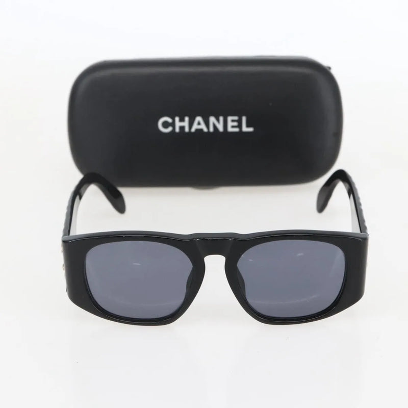 Chanel Cc Logo Matelasse Sunglasses Eye Wear Plastic Black Accessory