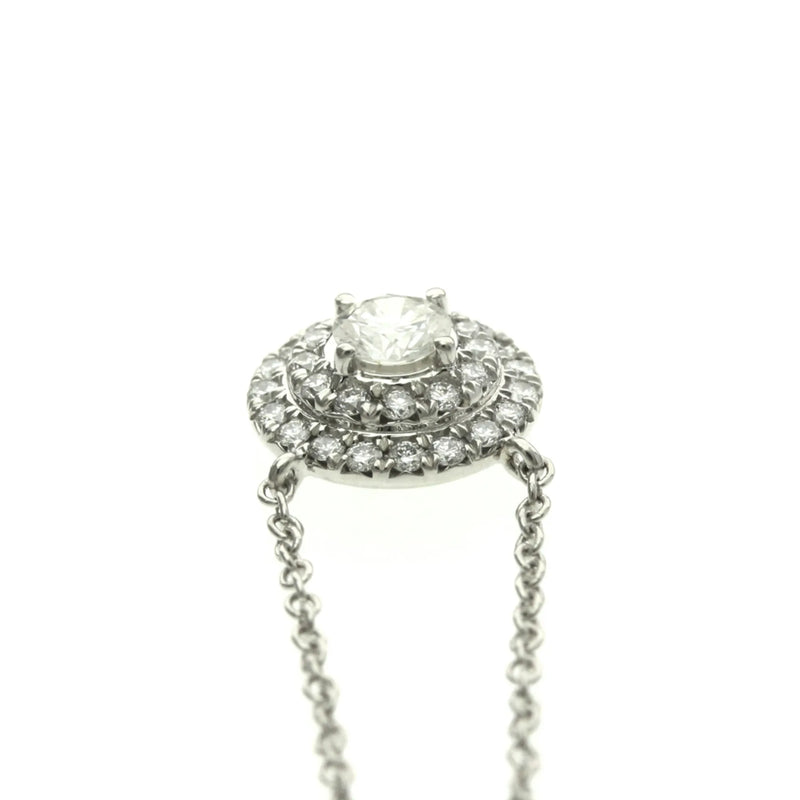 Tiffany & Co. Soleste Round Pendant Platinum With Diamonds Silver Jewelry