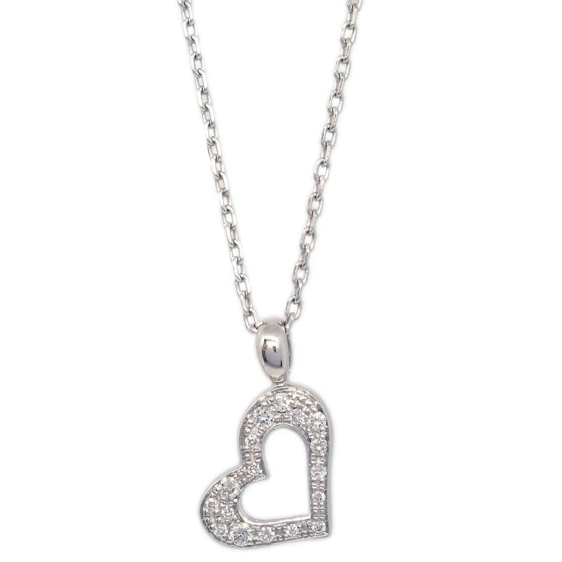 Piaget Limelight Hearts Pendant 18k White Gold With Pave Diamonds Silver White_gold Jewelry