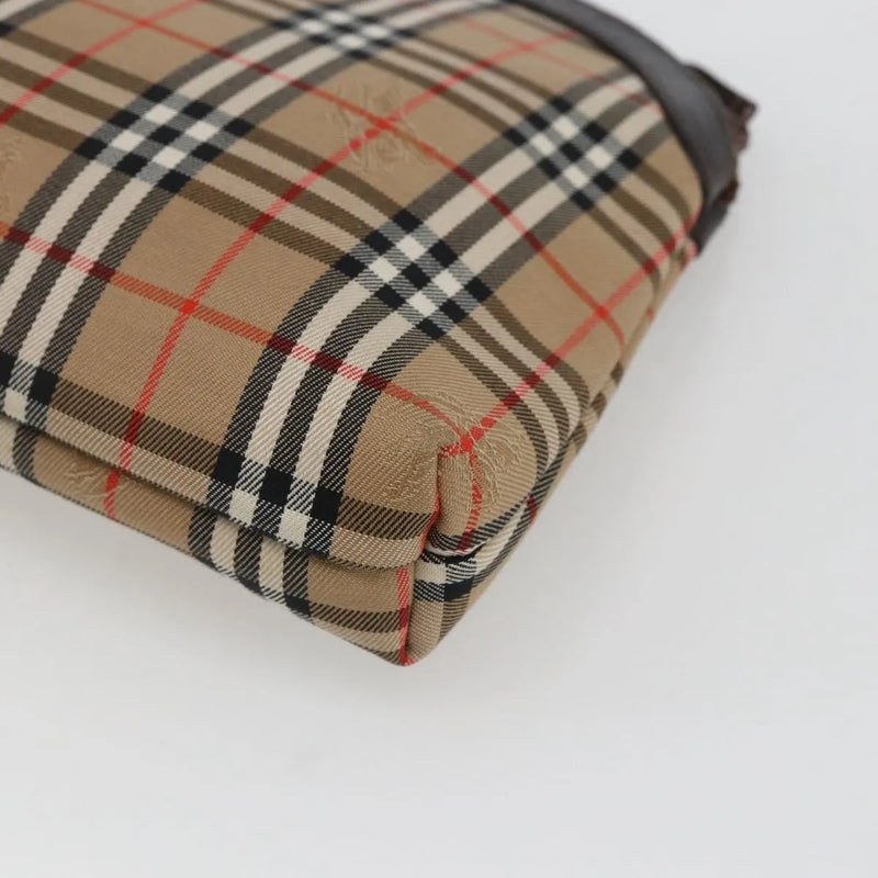 Burberry Nova Check Pochette Canvas Beige Bag