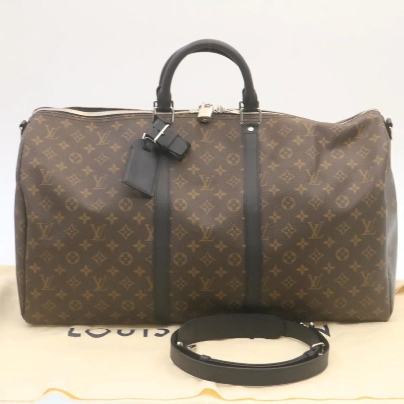 Louis Vuitton Keepall Bandouliere Monogram Canvas Brown Bag