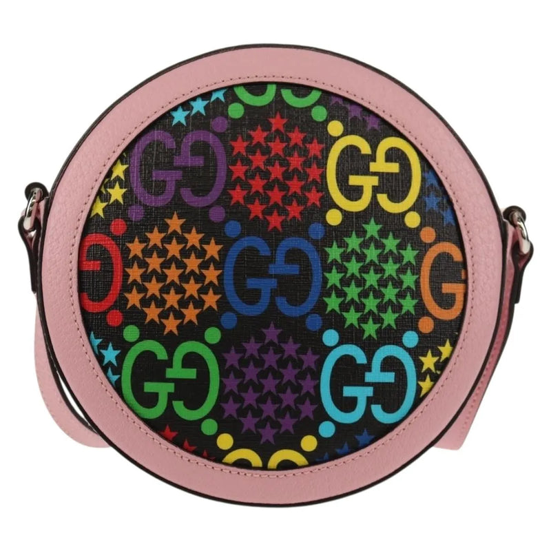 Gucci Round Psychedelic Print Gg Coated Canvas Multicolour Bag