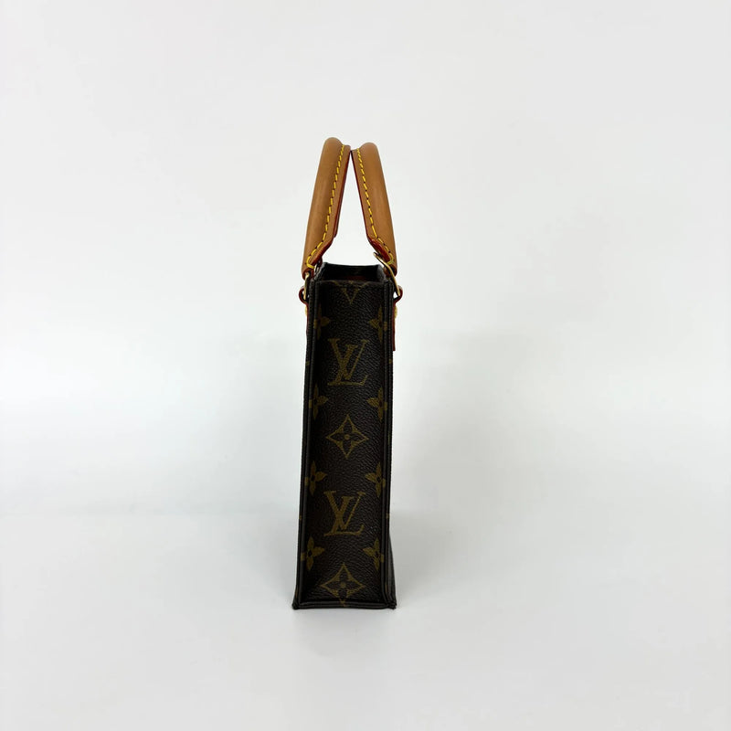 Louis Vuitton Petit Sac Plat Monogram Canvas Brown Bag