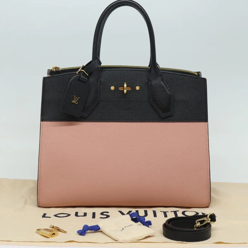 Louis Vuitton City Steamer Leather Black Bag