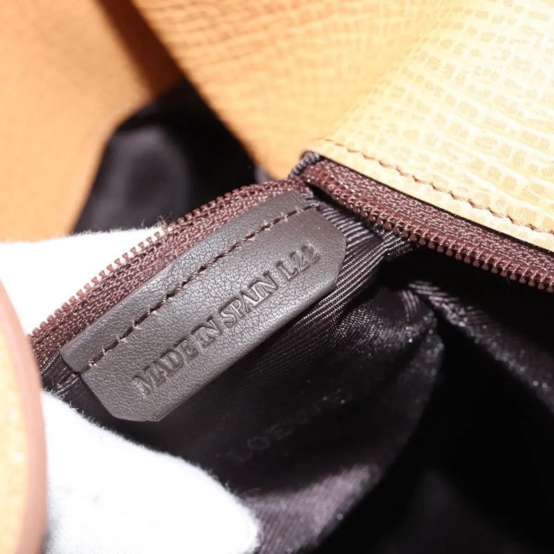 Loewe Vintage Canvas Beige Leather Bag