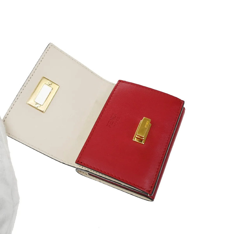 Fendi Peekaboo Leather Red Accessory