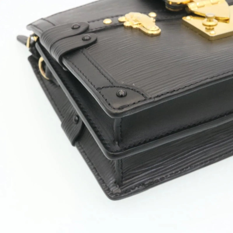 Louis Vuitton Trunk Clutch Epi Leather Black Bag